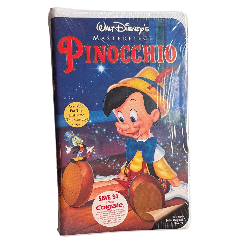 Disney's Pinocchio VHS Tape